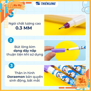 Hộp 10 Cây Bút lông kim Điểm 10 Thiên Long Doraemon TP-FL08/DO