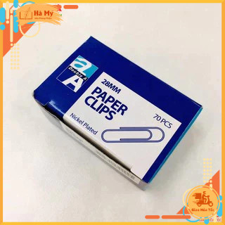 Kẹp Giấy Đầu Tròn Double A 28mm, Niken Bóng Chống Gỉ, Bền, Kẹp Chắc Chắn