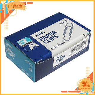 Kẹp Giấy Đầu Tròn Double A 28mm, Niken Bóng Chống Gỉ, Bền, Kẹp Chắc Chắn
