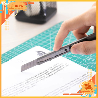 Dao Rọc Giấy Deli E2053 Cỡ Nhỏ Tiện Dụng, An Toàn Lưỡi Thép SK5 Sắc Bén, Siêu Bền