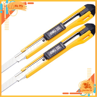 Dao Rọc Giấy Deli Cỡ Trung E2031 - Loại 13 Lưỡi Thép SK5 Sắc Bén