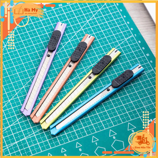 Combo 5 Cây Dao Rọc Giấy Nhỏ Deli E2066 - Loại 13 Lưỡi Dao Bằng Thép Hợp Kim SK5 Sắc Bén