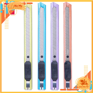 Combo 5 Cây Dao Rọc Giấy Nhỏ Deli E2066 - Loại 13 Lưỡi Dao Bằng Thép Hợp Kim SK5 Sắc Bén