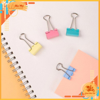 Kẹp Bướm Màu Hộp Nhựa Deli - Nhiều Kích Thước