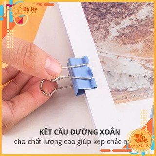 Kẹp Bướm Màu Hộp Nhựa Deli - Nhiều Kích Thước