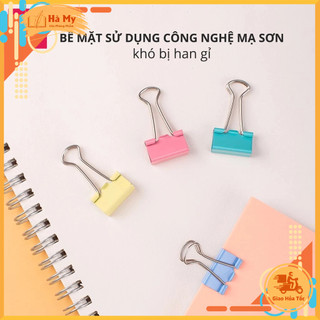 Kẹp Bướm Màu Hộp Nhựa Deli - Nhiều Kích Thước