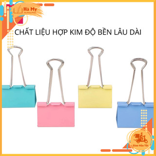 Kẹp Bướm Màu Hộp Nhựa Deli - Nhiều Kích Thước