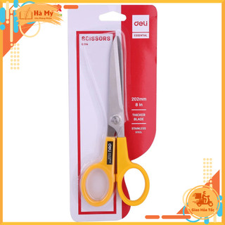 Kéo Cắt Đa Năng Deli 202mm E6014 Lưỡi Thép Không Gỉ Sắc Bén Siêu Bền