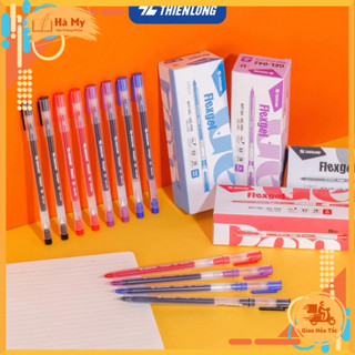 Bút gel, bút bi nước Thiên Long Flexgel GEL-042 ngòi 0.5mm nét mảnh, mực khô nhanh