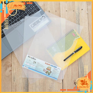 Xấp 10 Cái Bìa lá A4/F4 Flexoffice Thiên Long, Bìa Nhựa Trong Suốt Độ Dày 0.15mm