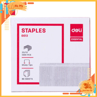 Hộp Kim Bấm 23/13 Deli E0013 Ghim dập được 80 tờ