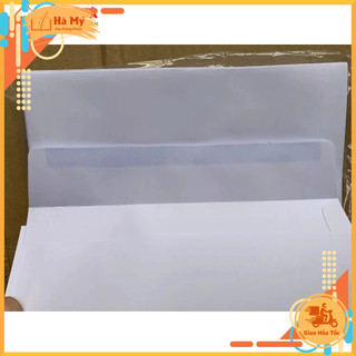 (Xấp 100 cái) Bao Thư Trắng 12 x 18cm Giấy Trắng Cao Cấp Dày 80gsm