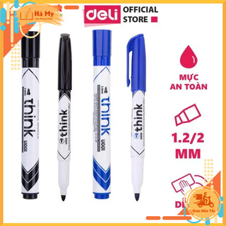 Combo 5 Cây Bút Lông Viết Bảng Trắng Xóa Được Deli 3 Màu U001 - Bút Viết Trơn Mượt Tiện Dụng