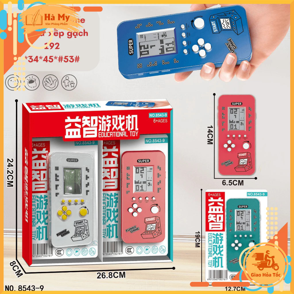 Máy chơi game cầm tay điện tử xếp gạch 8543-9