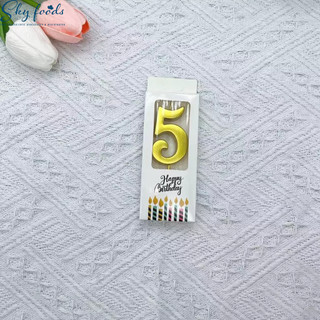 [SIÊU RẺ❤️] Nến Số Nhũ Cao Cấp Màu Vàng( Số 0 đến Số 9)