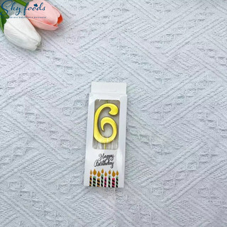 [SIÊU RẺ❤️] Nến Số Nhũ Cao Cấp Màu Vàng( Số 0 đến Số 9)