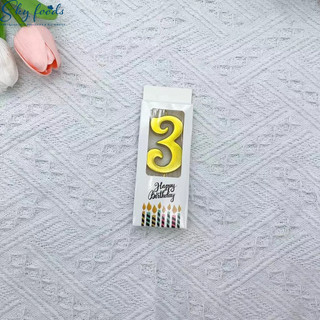 [SIÊU RẺ❤️] Nến Số Nhũ Cao Cấp Màu Vàng( Số 0 đến Số 9)