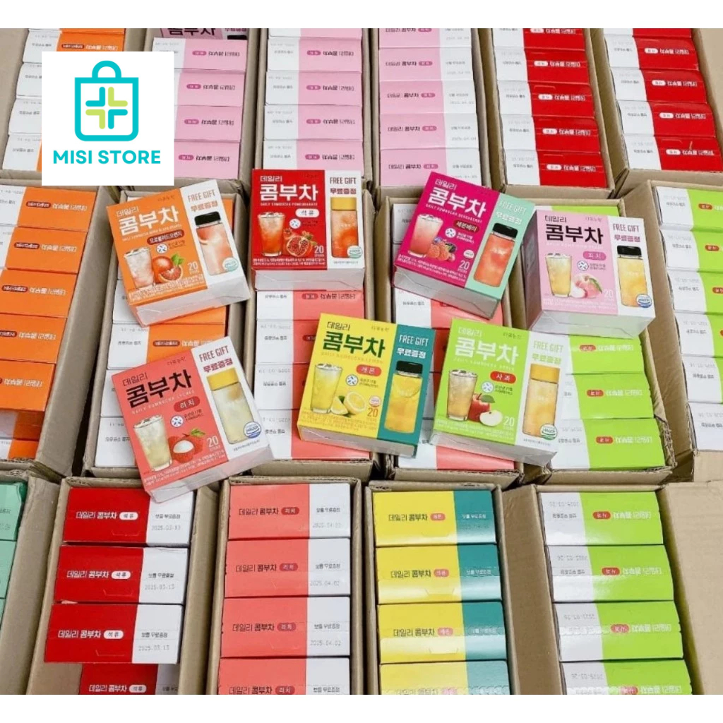 (tặng bình) Trà Kombucha Danongwon nhập khẩu Hàn Quốc vị trái cây hộp 20