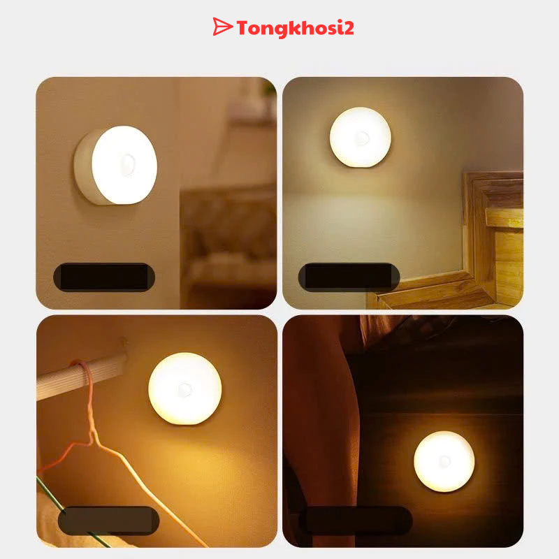 PVN67529 Đèn led cảm biến chuyển động, đèn cảm ứng gắn tường cầu thang tủ quần áo thông minh sạc usb tongkhosi2