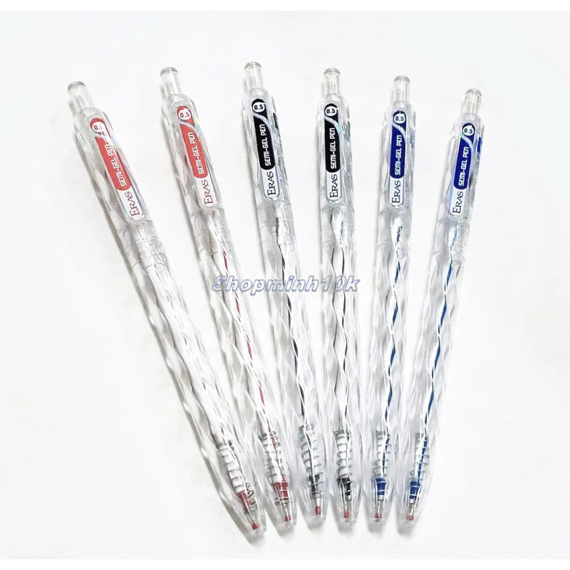 10 Bút bi bấm thân trong 0.5mm Eras E173