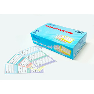 Combo 150 nhãn Vở Màu Pastel Eras E587-Nhãn Vở Bé (76x46mm)