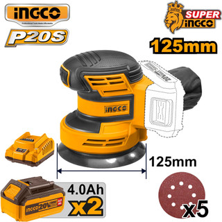 Máy chà nhám tròn 125mm dùng pin 20v ingco crosli2001