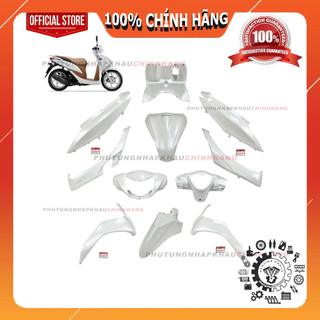[LẺ MÓN] Dàn áo Vision 110 2013 màu Trắng Nâu phiên bản Thanh Lịch, Vision KZL đời đầu 2011 2012 chính hãng