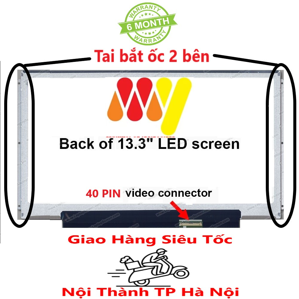 Màn Hình Laptop 13.3 Inch HD Led Mỏng 40 pin thay thế cho Dell V131 E6320 E6330 3330 6330 6320 4320 