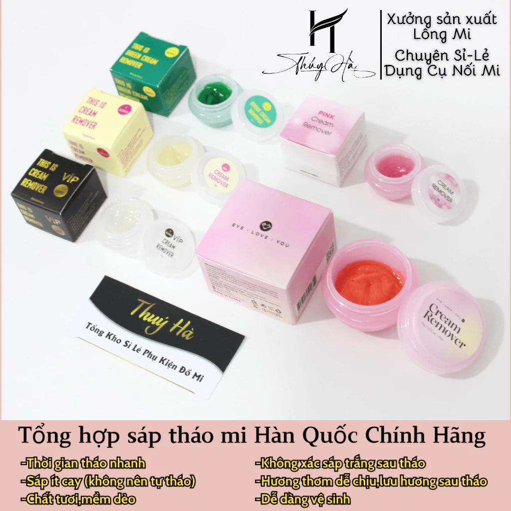 Sáp Tháo Mi Chính Hãng Hàn Quốc \ Lọ 5G - 10G - 15G - Tháo Siêu Nhanh - Ít Cay - Dụng Cụ Nối Mi \ Thúy Hà