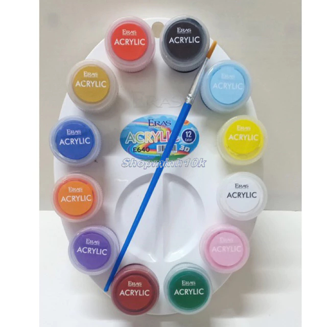 Màu vẽ Acrylic 12 màu Eras E640