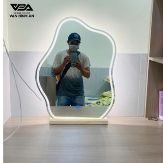 Gương Để Bàn Hạt Đậu 5mm - Phôi Gương Bỉ AGC Nhập Khẩu Cảm Ứng Đèn LED Cao Cấp Vạn Bình An