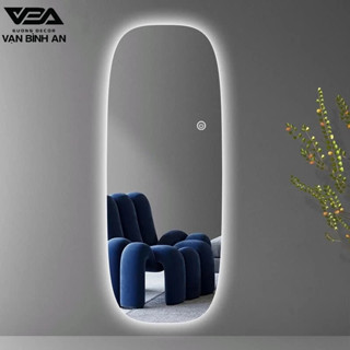Gương Bỉ AGC Nhập Khẩu Toàn Thân Hình Trái Dưa Cao Cấp Cảm Ứng Đèn Led 5mm - Vạn Bình An