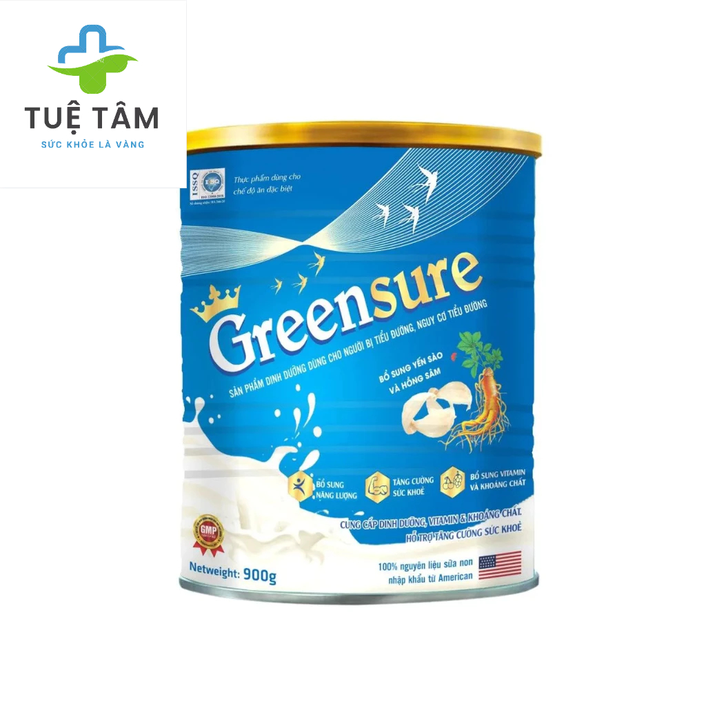 Sữa Greensure cho người tiểu đường bổ sung Yến Sào và Hồng Sâm giúp ổn định đường huyết