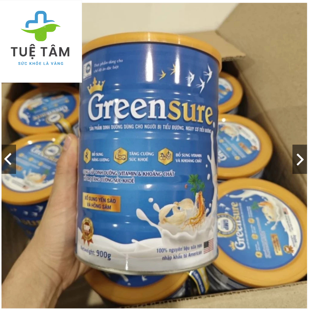Sữa Greensure cho người tiểu đường bổ sung Yến Sào và Hồng Sâm giúp ổn định đường huyết