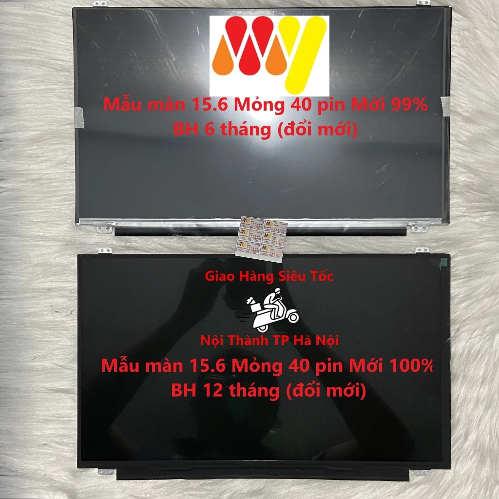 Màn hình laptop 15.6 Led Mỏng SLIM 40 Chân - 40 PIN thay thế cho laptop Dell HP Lenovo Sony Acer Asu