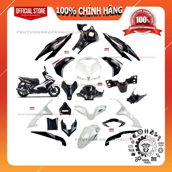 [LẺ MÓN] Dàn áo AB 125 2019 màu Trắng Đen tem Tiêu Chuẩn, Air Blade 125 2016 2017 2018 chính hãng