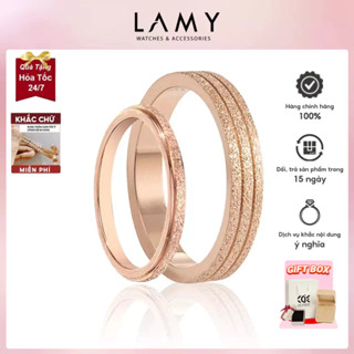 Nhẫn cặp đôi CDE Double Milgrain Ring Rose Gold CDE8029RG & CDE8003RG