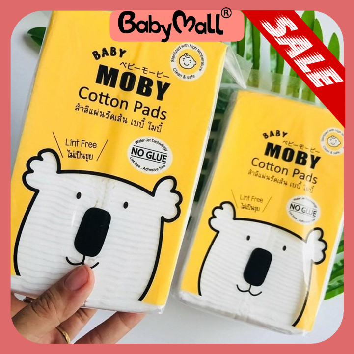 Bông miếng Moby bịch 100 miếng (Cỡ nhỏ/Cỡ lớn)