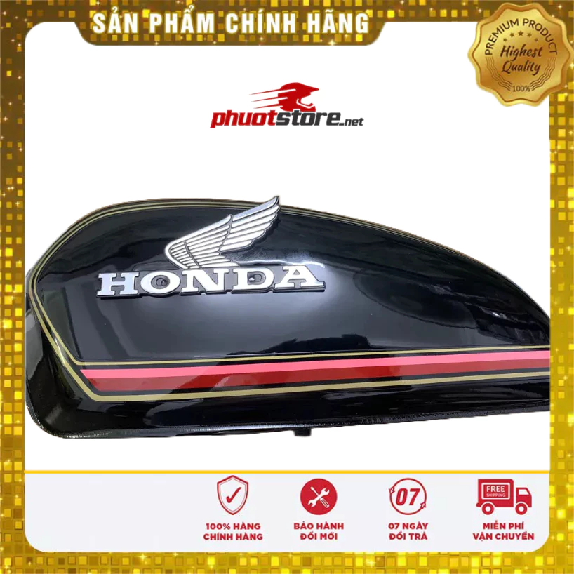 Bình xăng cd 70 90 giả zin đầy đủ nắp khóa xăng