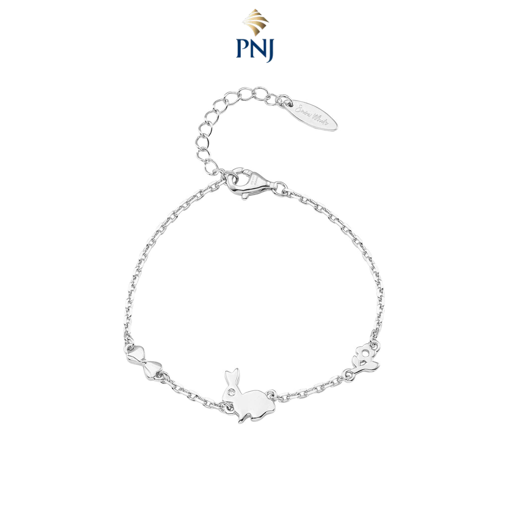 Lắc tay trẻ em Bạc đính đá Disney|PNJ Snow White & the Seven Dwarfs XM00W060032