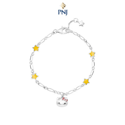 Lắc tay trẻ em Bạc PNJ ❤️ HELLO KITTY 0000W000100