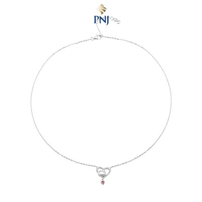 Dây cổ Bạc đính đá PNJ ❤️ HELLO KITTY ZTXMH000012
