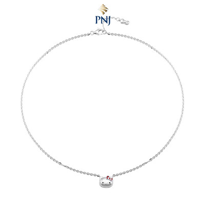 Dây cổ trẻ em Bạc PNJ ❤️ HELLO KITTY 0000W000070
