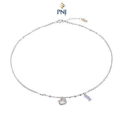 Dây cổ trẻ em Bạc PNJ ❤️ HELLO KITTY 0000H000014