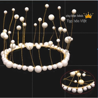 COMBO 10 Vòng Ngọc nhựa trang trí bánh sinh nhật, vương miện ngọc nhựa, vương miện hạt