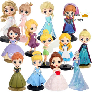Công Chúa Nhựa Bạch Tuyết Elsa Anna Belle Lọ Lem Alice Nàng Tiên Cá trang trí bánh sinh nhật, trang trí bánh kem