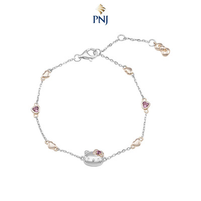 Lắc tay Bạc đính đá PNJ ❤️ HELLO KITTY ZTZTH000007