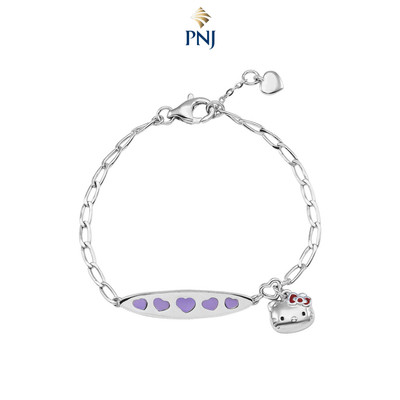 Lắc tay trẻ em Bạc PNJ ❤️ HELLO KITTY 0000W000103