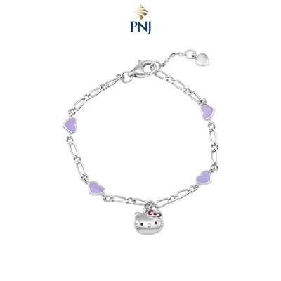 Lắc tay trẻ em Bạc PNJ ❤️ HELLO KITTY 0000W000099