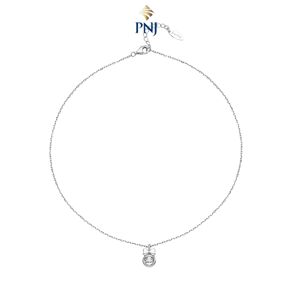 Dây cổ trẻ em Bạc đính đá Disney|PNJ Snow White & the Seven Dwarfs XM00W060030